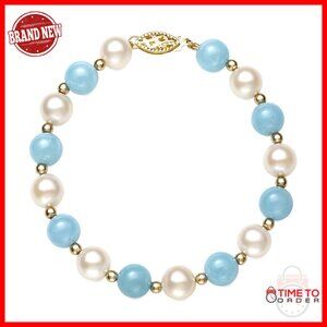 Elegant Pearl Bracelet Minimal Chic Classic Real Jewelry 14K Gold Beads